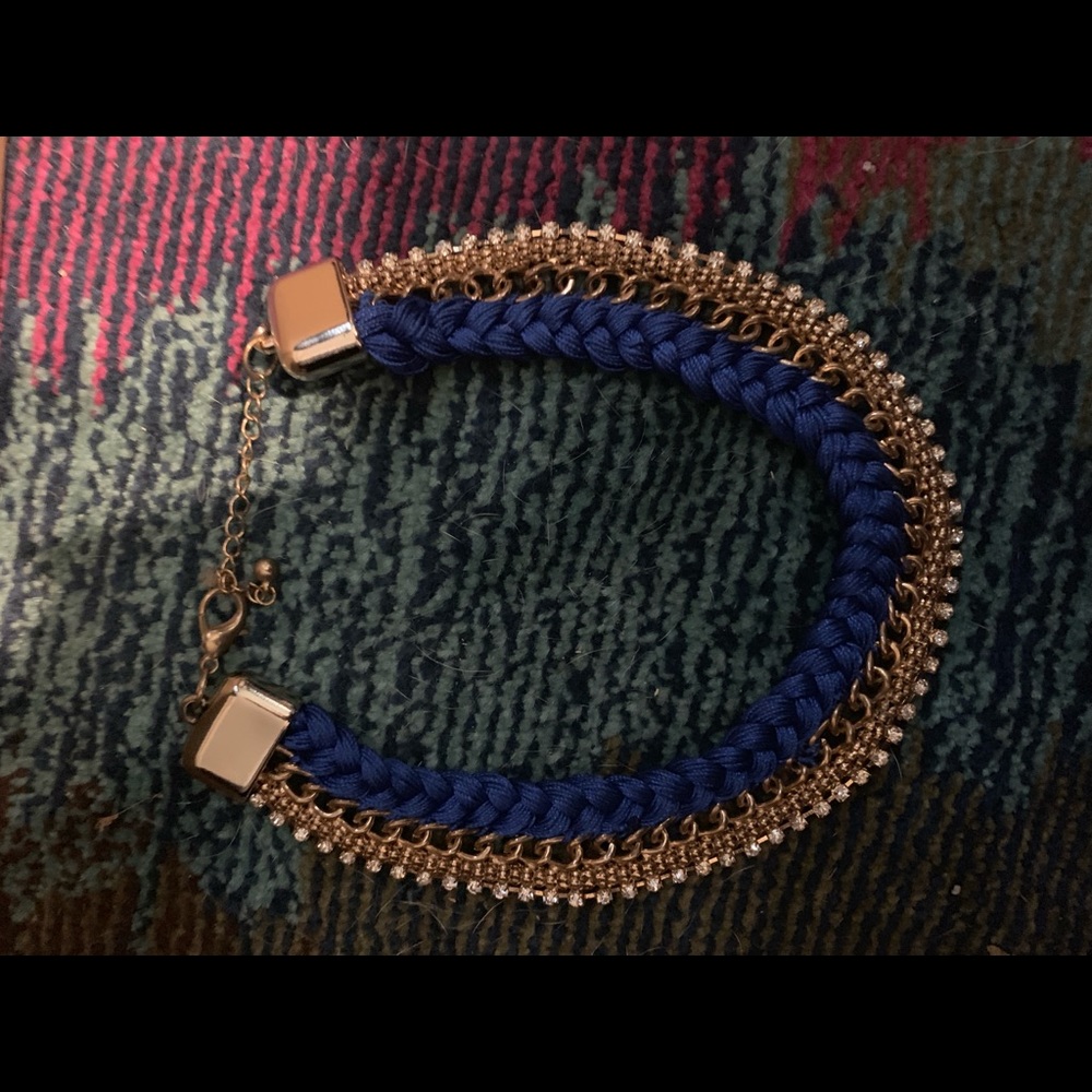 Blue and gold choker